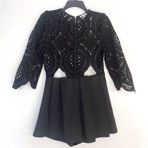 Charlotte Russe Black Lace Romper